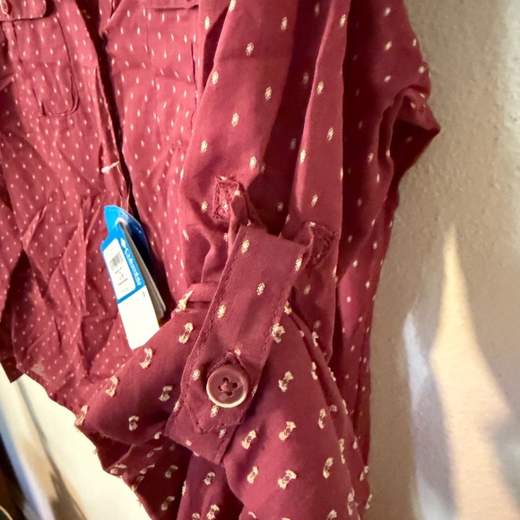 Columbia Florida State University Garnet Button-Up Shirt with Tan Dots - Picture 5 of 8